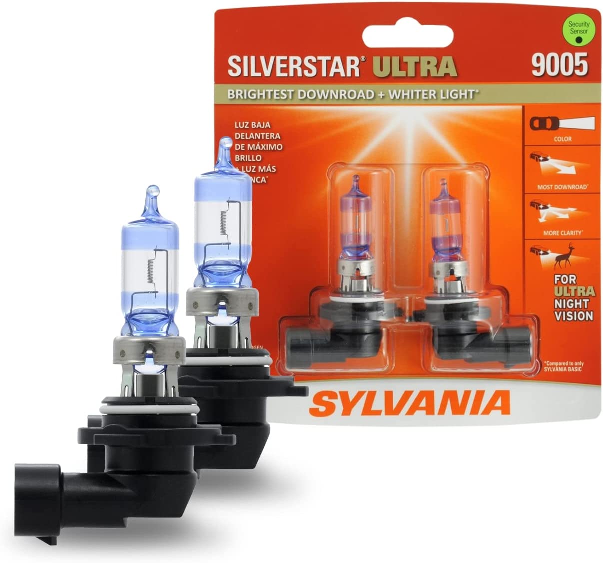 Image of Sylvania Silverstar Whitest Halogen Headlight Bulb