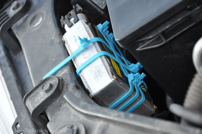 HID Ballast Mounted to Frame of Car