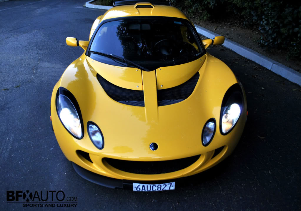 yellow lotus exige with hid lights