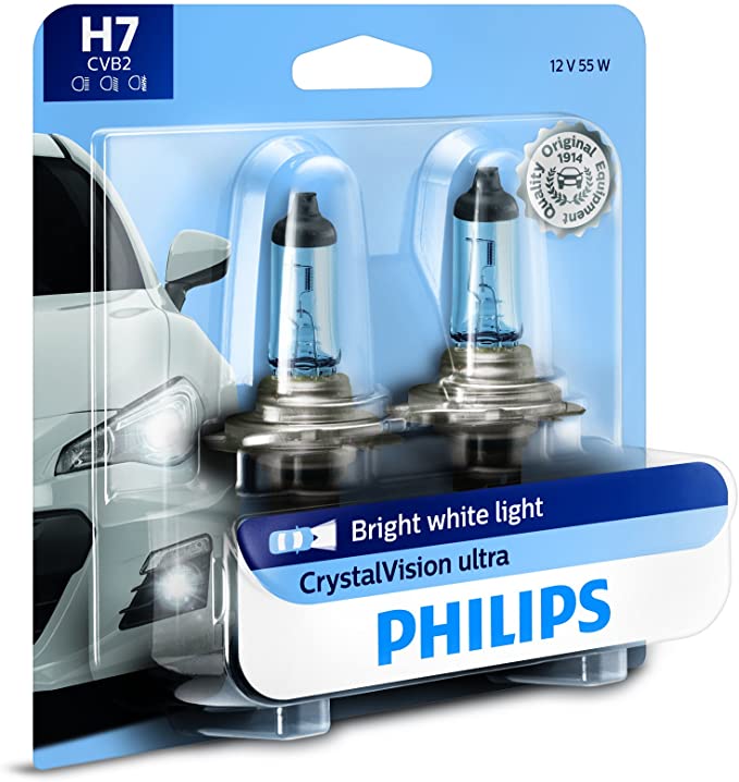 Philips H7 CrystalVision Ultra Halogen Headlight Bulb